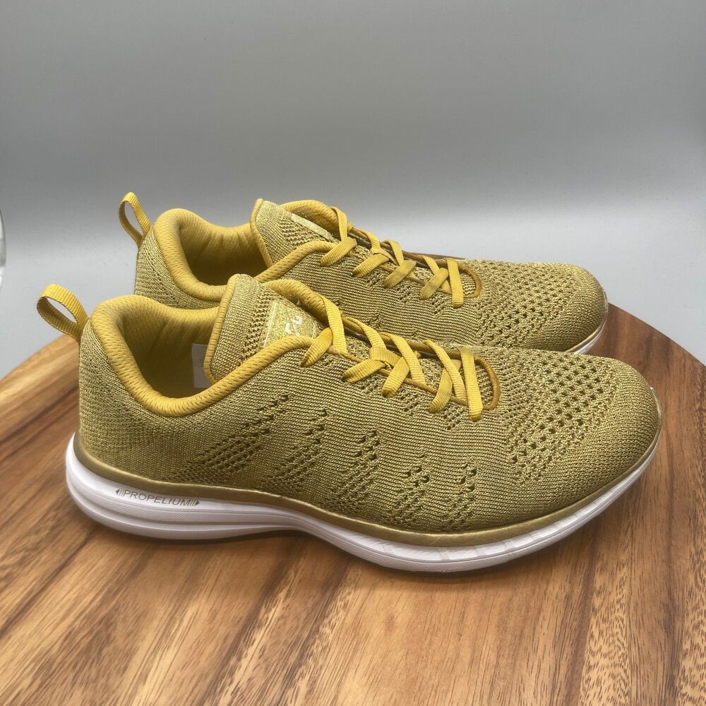 APL Techloom Pro Shoes Womens Size 10 Gold Running Comfort Walking Gym Sneakers